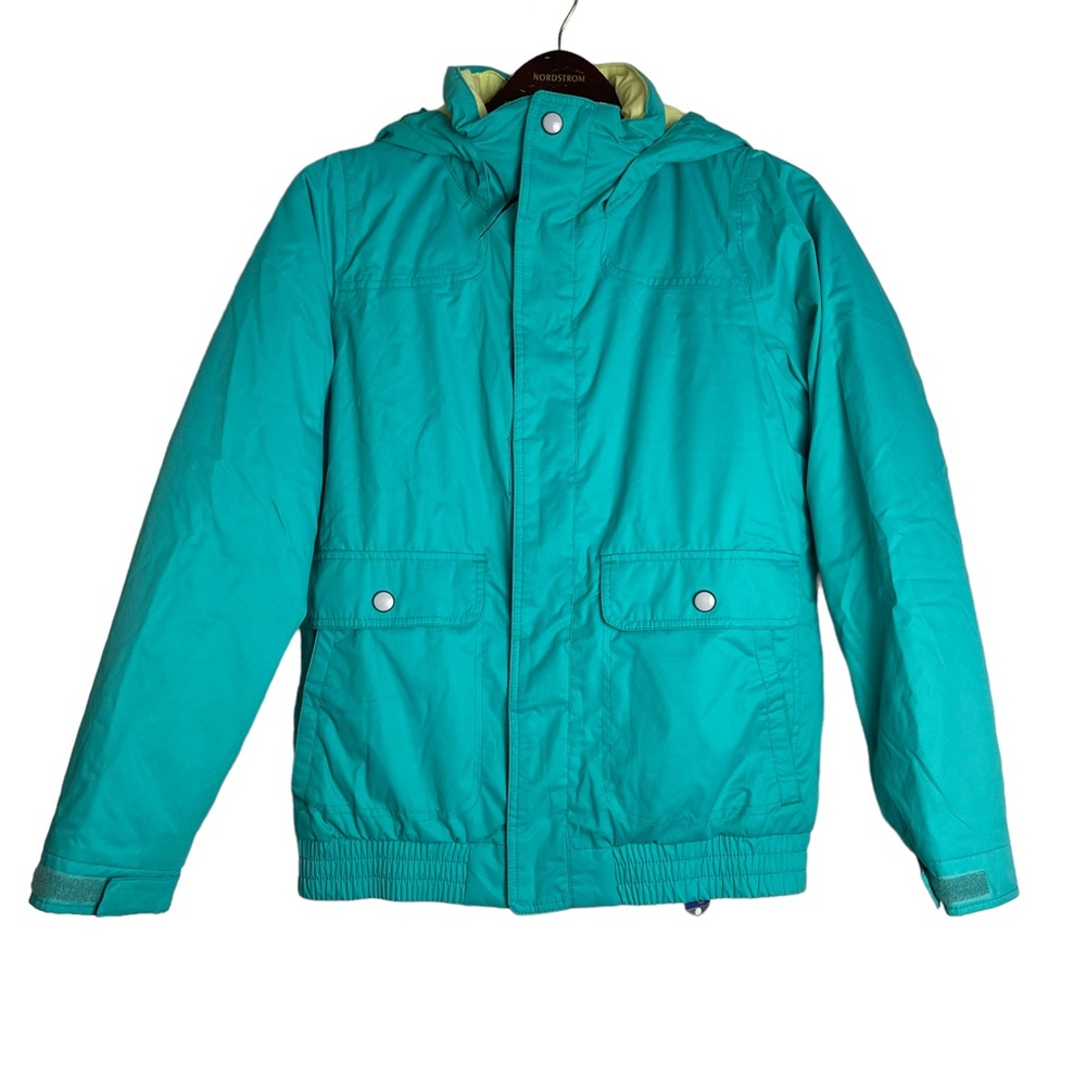BURTON Tween Kids Green Snowboarding Jacket Size L 14/16 Girls Boys Winter